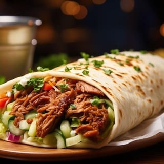 Pulled Beef Barbacoa Burrito