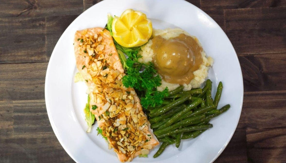 Almond Crushed Salmon.