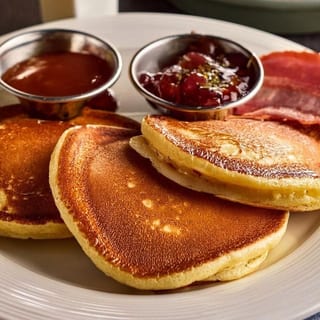 Buttermilk Pancakes with Meat
