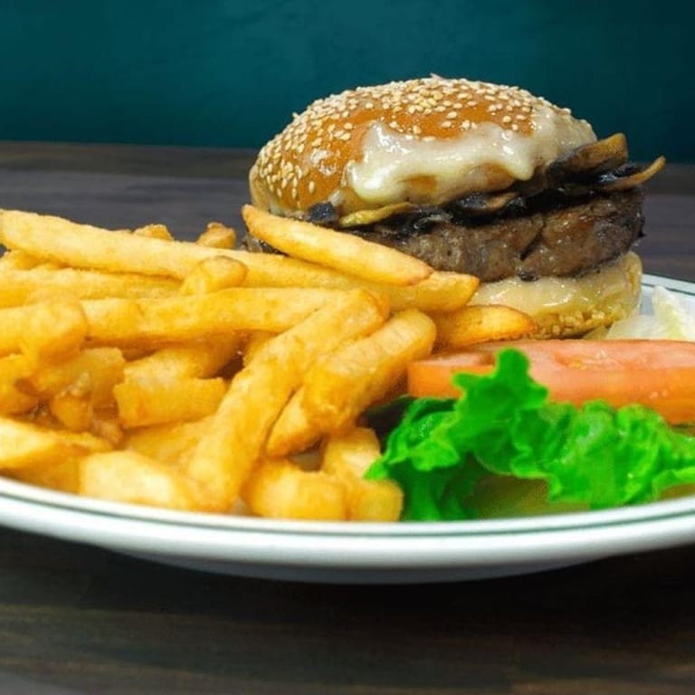 Indulge in Our Swiss Burger