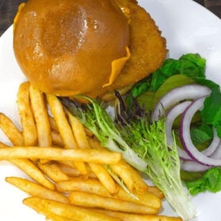 Vegan Chicken Sandwich W/ French Fries