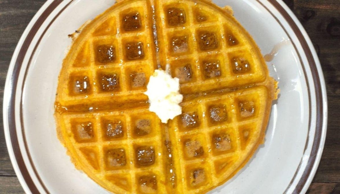 Golden Brown Belgian Waffles.