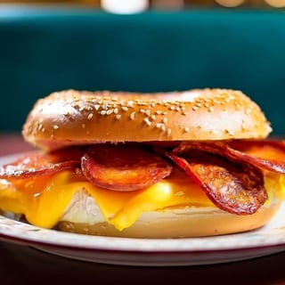 Chorizo Egg & Cheese Bagel Sandwich