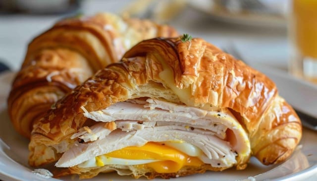 Turkey, Egg & Cheese Croissant.