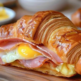 Ham Egg & Cheese Sandwich Croissant