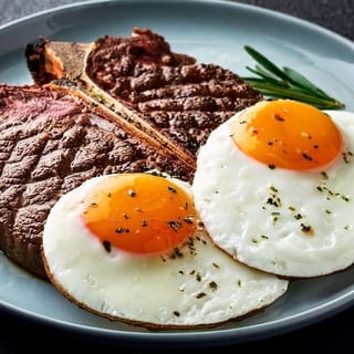 2 Eggs with New York Strip Steak
