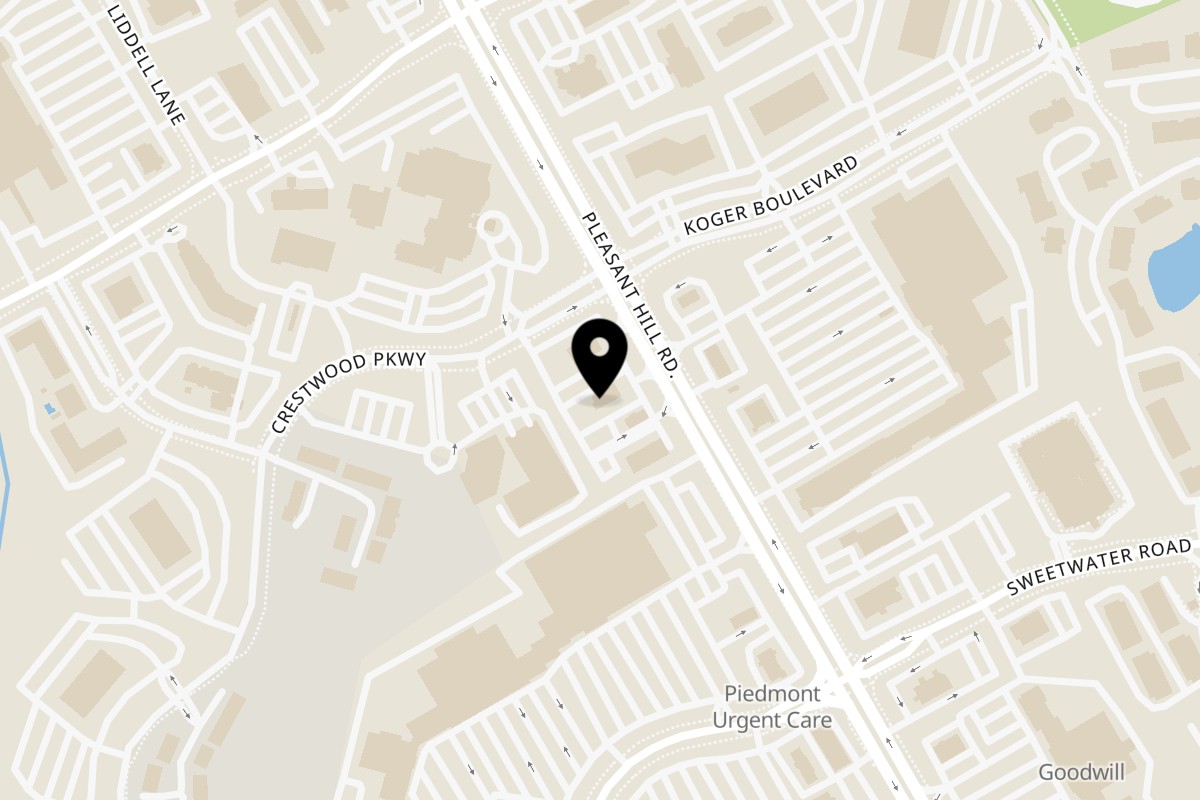 Map showing the location of Georgia Diner on 1655 Pleasant Hill Rd in Duluth